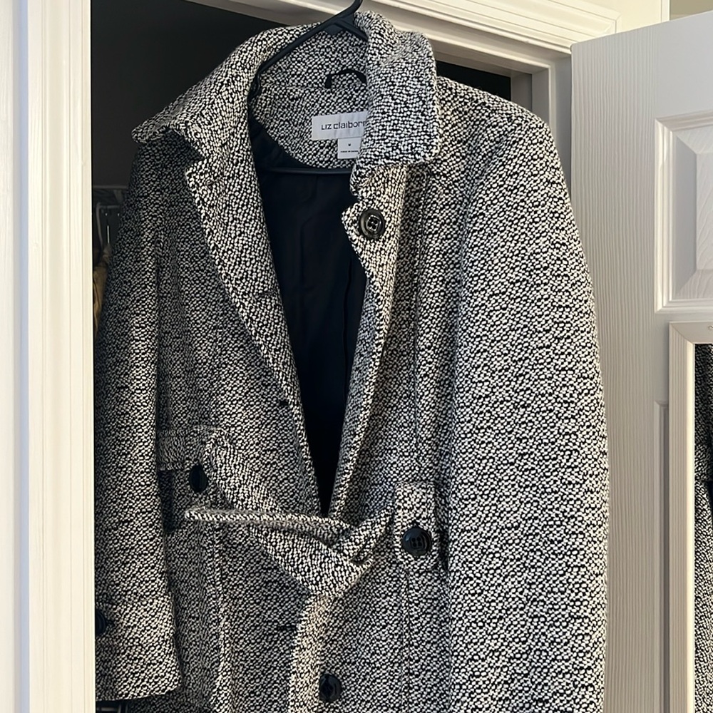Black and white trench